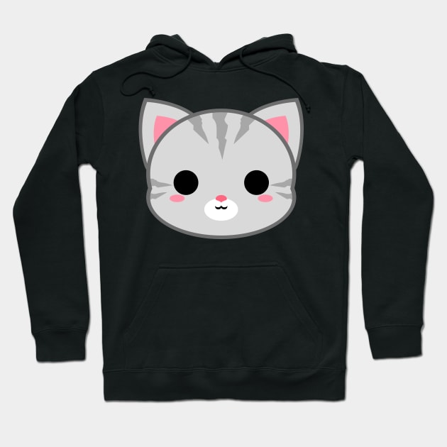 Cute Light Grey Tabby Cat Hoodie by alien3287